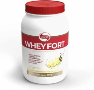 Whey Fort Baunilha, Vitafor, 900g