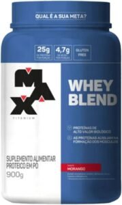 Whey Blend 900g Morango, Max Titanium