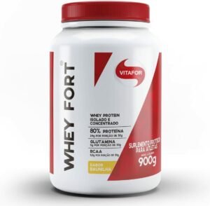 Whey Fort Baunilha, Vitafor, 900g
